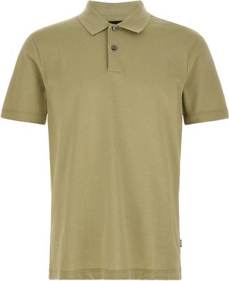 HUGO BOSS Polo Shirt - Heren - Polos - Beige - S - Katoen - Tops