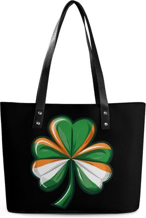 Generic Irish Shamrock Tote Bags for Women Cute Shoulder Purses Handbags