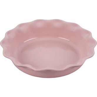 LE CREUSET 9-Inch Heritage Stoneware Pie Dish in Chiffon Pink at Nordstrom