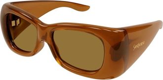 Saint Laurent Howl Zonnebril - unisex - Zonnebrillen - Bruin - 61 MM - Nylon - Accessoires