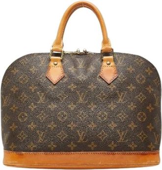 Louis Vuitton Pre-owned Alma Monogram Handbag - Dames - Vintage Handtas - Bruin - ONE Size - Leer - Vintage