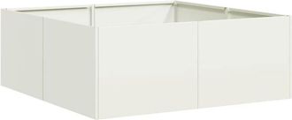 vidaXL Jardinera acero blanco 80x80x30 cm Vidaxl