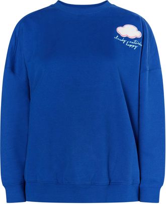 Mymo Sweatshirt met applicatie Dames koningsblauw