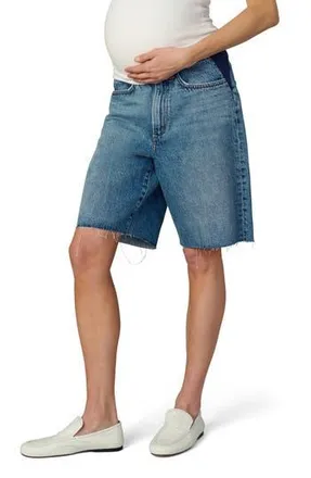 Joe's The Ryan Raw Hem Low Slung Baggy Bermuda Maternity Shorts in Subliminal at Nordstrom Rack, Size 25