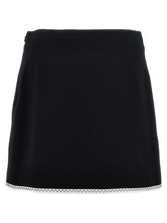 Moschino Womens Bicolor Viscose Long Skirt
