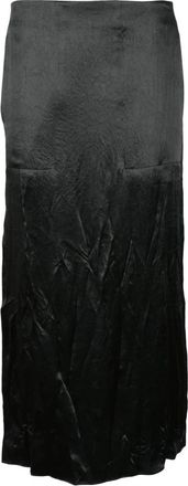 Sportmax Stijlvolle Acetaat Gonna Rok - Dames - Maxi Rokken - Zwart - 2XS - Rokken