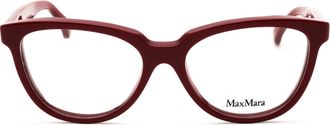 Max Mara MM5143 Cat-Eye Acetate Eyeglasses - Burgundy
