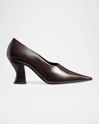 Khaite Colleen 75MM Glazed Leather Pumps