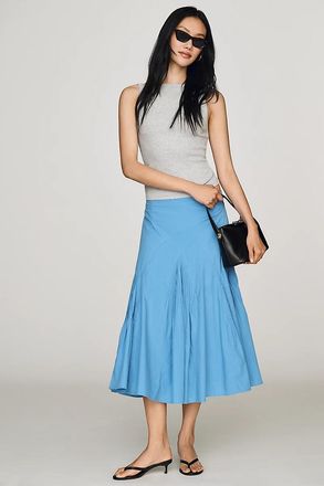 Maeve Pintuck Midi Skirt