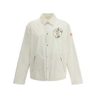 Moncler Light Jackets, male, White, Size: M Donald Glover Satsuma Shirt Jacket