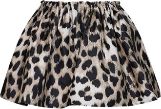 Givenchy Womens Mini Skirt Leopard Jacquard Beige Multicolour Polyester