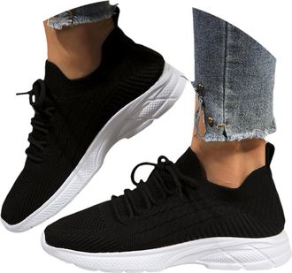 Generic Womens Slip on Running Trainers Platform Arch Support Sneakers for Women Sneakers For 2025 Top Breathable Mesh Knitted Woven Walking Shoes Lightweight