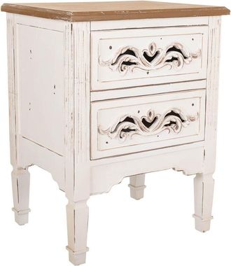 Wanderlust Deco Mesita De Madera De Blanca 48x38x62