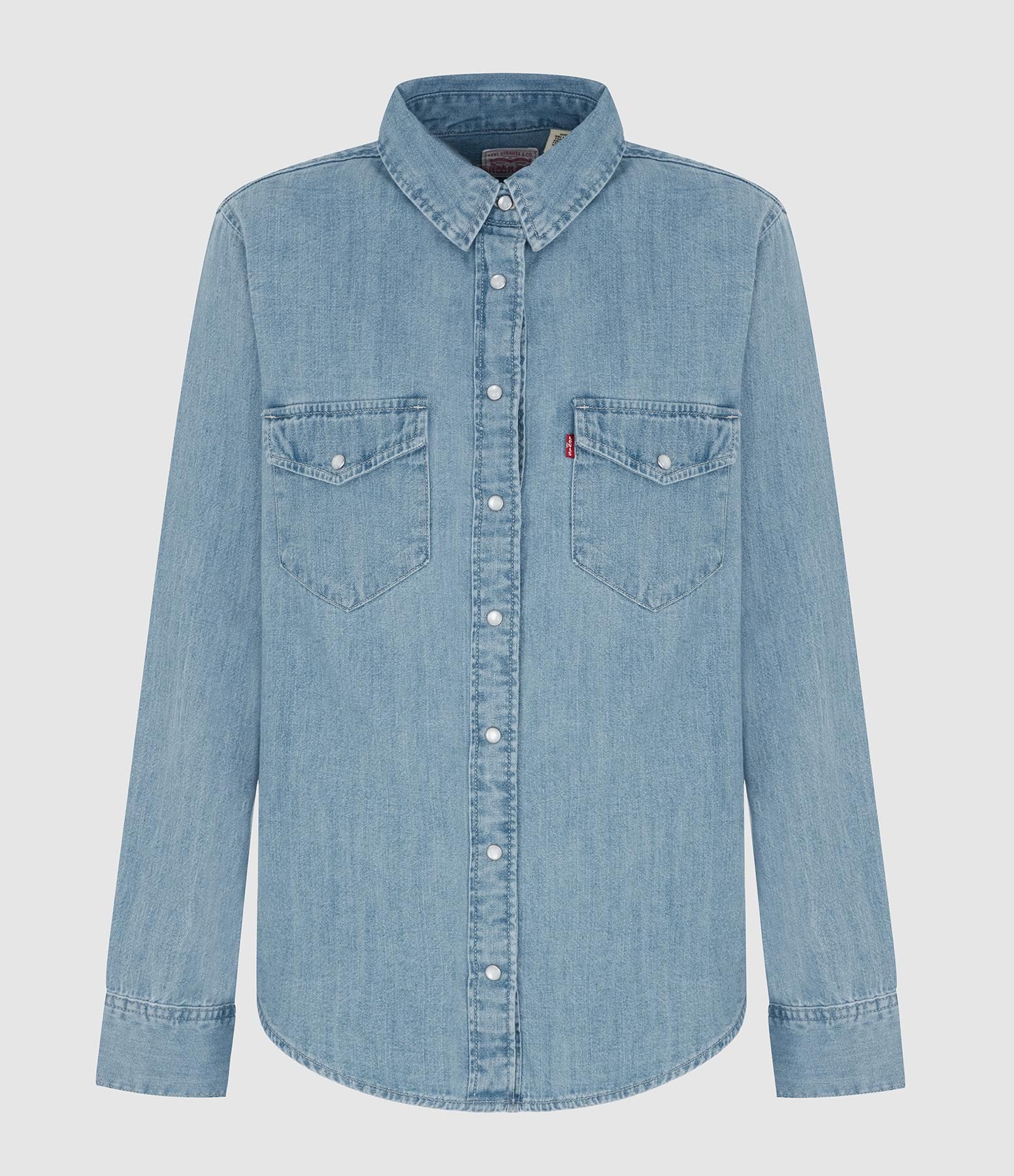 Chemise Levi's Strauss & Co - Taille S - Manches Courtes - Bleu - Coton/polyester - Occasion Très Bon état