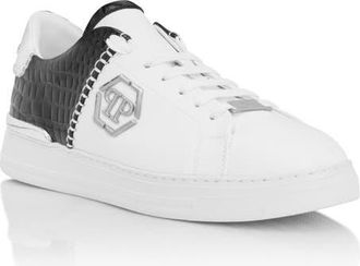 Philipp Plein Low-Top Sneakers Icon Cocco Mix Unisex in White/black at Nordstrom, Size 43
