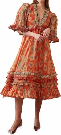 Celia B Aura Midi Dress In Multi