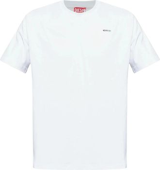 Diesel T-shirt met ronde hals - Heren - T-shirts - Wit - L - Katoen - Tops