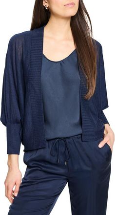 Nic+Zoe Crush Open Front Cardigan in Dark Indigo at Nordstrom Rack, Size Small/medium