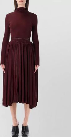 Alaia fit flare dress high neck midi skirt