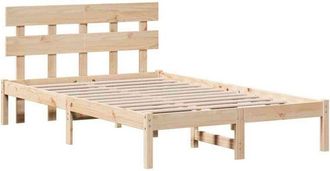 vidaXL Vidaxl - Estructura De Cama Marr&oacute;n 135 X 190 Cm Madera Maciza De Pino