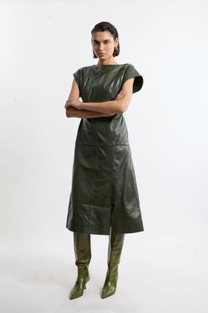Karen Millen Leather Full Midi Dress