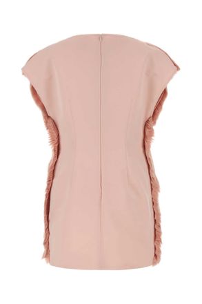 Jil Sander Womens Pink Nylon Mini Dress Seashell Abiti