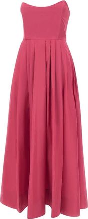 Liu Jo Lange Taffeta Jurk - Dames - Avondkleed - Roze - XL - Leer - Kleedjes