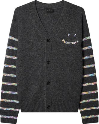 Paul Smith embroidered-detail cardigan - Grey