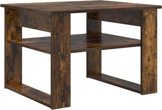 vidaXL Mesa De Caf&eacute; Roble Ahumado 64 X 54 X 44 Cm Madera De Ingenier&iacute;a Vidaxl