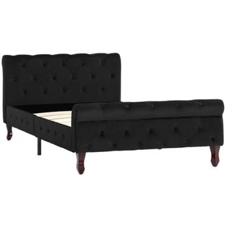 vidaXL Vidaxl - Estructura De Cama Sin Colch&oacute;n Terciopelo Negro 100x200 Cm