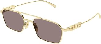 Gucci Stijlvolle Zonnebril - unisex - Accessoires - Geel - Maat: 54 MM