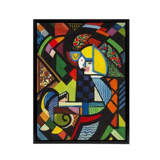 Artery8 Daughter in a Rocker Henry Lyman Sayen Framed Canvas Wall Art Print | Size: W24 x H32