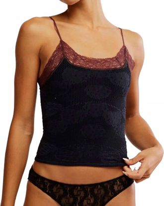 Free People Womens Jules Seamless Camisole In Dark Pointelle
