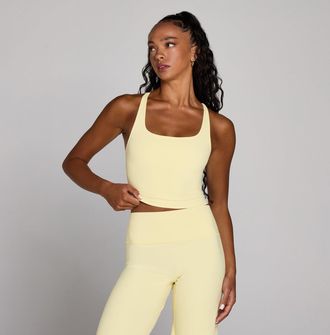 MyProtein Camiseta de tirantes con espalda cruzada y tiras Tempo para mujer de MP - Crema mantequilla - XS