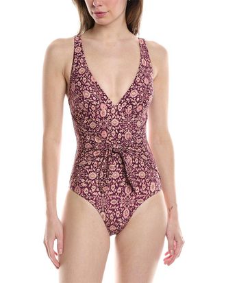 Monte & Lou Monte & Lou Scarf Front One-Piece