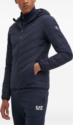 Emporio Armani Giacca trapuntata con cappuccio - Blu