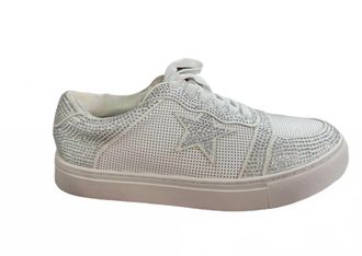 Corkys Footwear Womens Legendary Star Sneakers In White Crystals