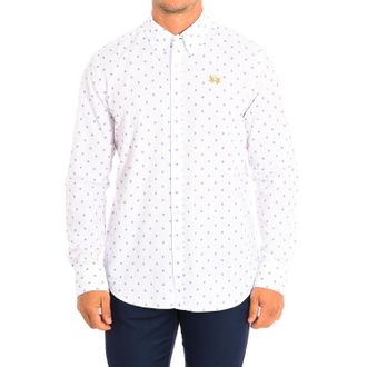 La Martina La Martina Mens Long Sleeve Shirt TMC021-PP572 - White Cotton - Size Small