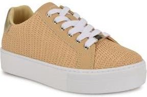 Nine West Gatsby Woven Platform Sneaker in Light Natural at Nordstrom Rack, Size 9.5