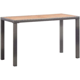 vidaXL vidaXL Tavolo Giardino Antracite e Marrone 123x60x74cm Acacia Massello
