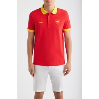 BOSS Lux Paddy Cotton Polo in Spain at Nordstrom, Size Xx-Large