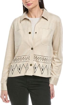Vince Camuto Collar Eyelet Hem Jacket