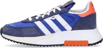 adidas Blauwe lage sneaker met witte details - Heren - Hardloopschoenen - Blauw - 45 1/3 EU - Su&egrave;de - Fitness