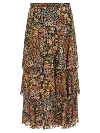 Valentino Garavani Silk Midi Womens Skirt