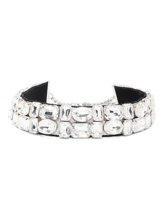 DAVID KOMA crystal-embellished necklace - Silver