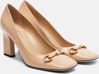Gucci Signora 85 Horsebit leather pumps