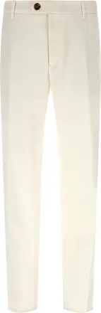 Brunello Cucinelli White Cotton Casual Mens Pants