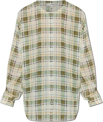 Frame Denim The Gallery Shirt - Dames - Overhemden - Groen - S - Katoen - Overhemden