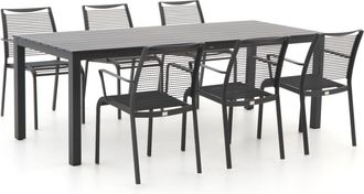 Apple Bee Hawaii/Menzano 220cm dining tuinset 7-delig stapelbaar