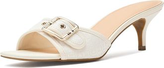 Tommy Hilfiger Camhila Womens Sandals Ivory Logo : 8.5 M, Faux Leather